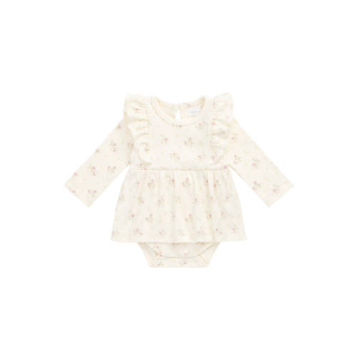 Organic Cotton Vivienne Playsuit - Thelma Parchment – Jamie Kay USA