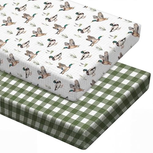 Muslin Mallard Duck Crib Sheet