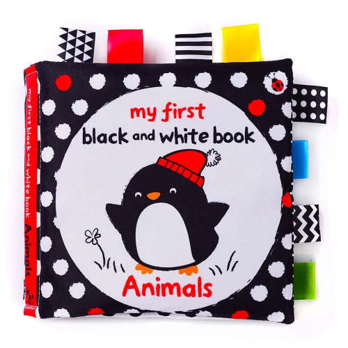 Baby Black and White High Contrast Sensory Baby Toys Baby Soft Book for Early Education Tear Resistant Biteable Cloth Book - Walmart.ca