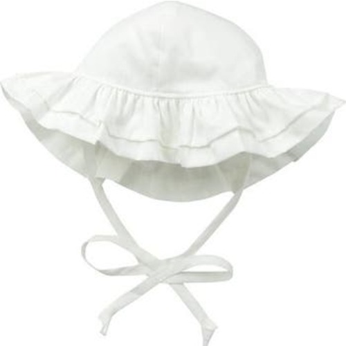 Baby UPF 50+ Double Ruffle UV Blocking Sun Hat, Small