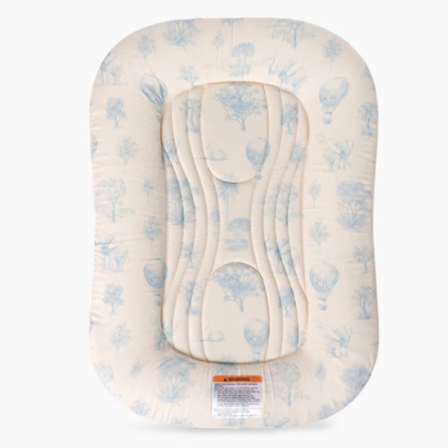 SnuggleMe Infant Lounger Wave | Blue Toile
