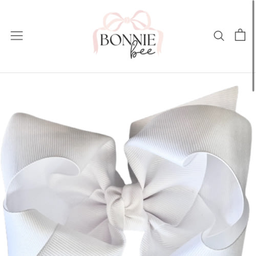 White Grosgrain Bow – Shop Bonnie Bee