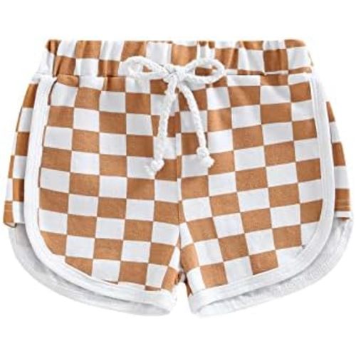 Toddler Baby Boy Girl Checkerboard Plaid Pants Elastic Waist Casual Trousers Spring Summer Fall Winter Long Pants