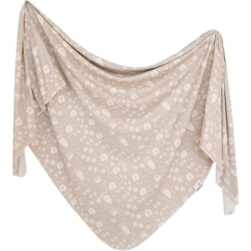 Copper Pearl Baby Swaddle Blanket - Premium Knit Baby Blanket, Large Soft Stretchy Receiving Blankets for Baby Boy and Girl, Swaddles for Newborn, Infant, and Toddler (Tracker)