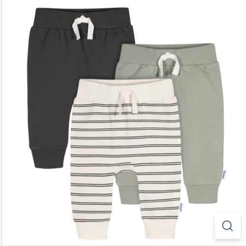 3-Pack Baby & Toddler Boys Stripe, Black, & Grey Jogger Pants – Gerber Childrenswear