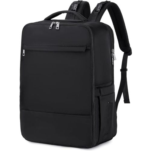 Dad Diaper Backpack, 34L Large Capacity with Stroller Buckles, Luggage Sleeve and 3 Insulated Pockets (Carry On, Black)