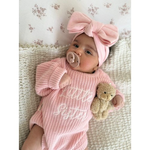 Knit Bow Headband | Peony