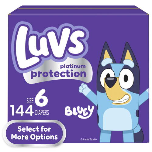 Luvs, Diapers, Platinum Protection, Size BA, Bluey Design