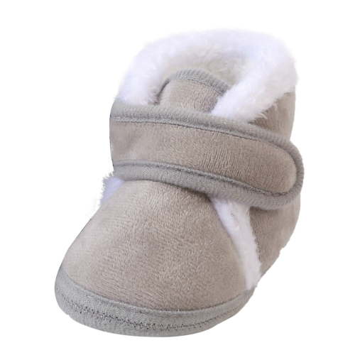 Povozer Baby Booties Girls Boys Infant Slippers First Walkers Shoes Warm Shoes(Gray,5.5)