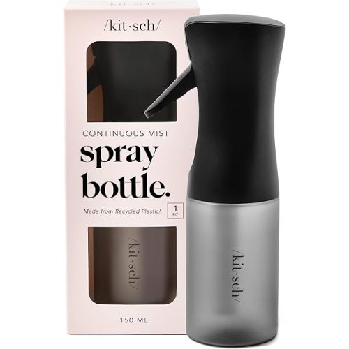 Kitsch Continuous Spray Bottle for Hair – Black, 150ml