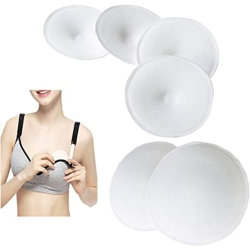 Organic Cotton Nursing Pads (12 Count) - Reusable, Washable, Leakproof, Ultra Soft Breastfeeding Pads, Bra Pads