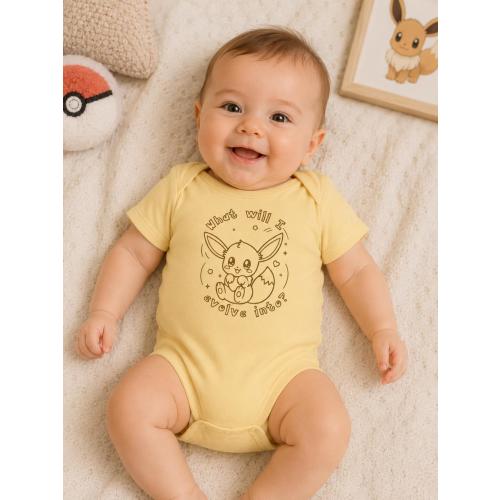 Baby Eeveelutions Bodysuit, Pkm Baby Gift, Cute Infant Pkm clothe, What Will I Evolve Into, Kawaii Baby Shower Gift