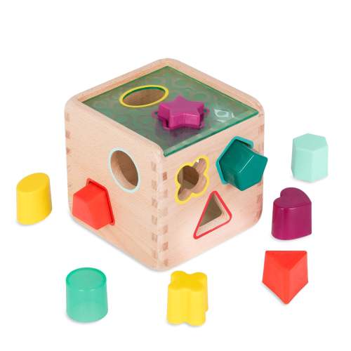 My Home Finds B. toys – Wonder Cube– Developmental Toy– Wooden Shape Sorter Cube – 9 Colorful Shapes – Educational Wooden Toy for Toddlers, Kids – 18+ Months - B. toys – Wonder Cube– Developmental Toy– Wooden Shape Sorter Cube – 9 Colorful Shapes – Educat