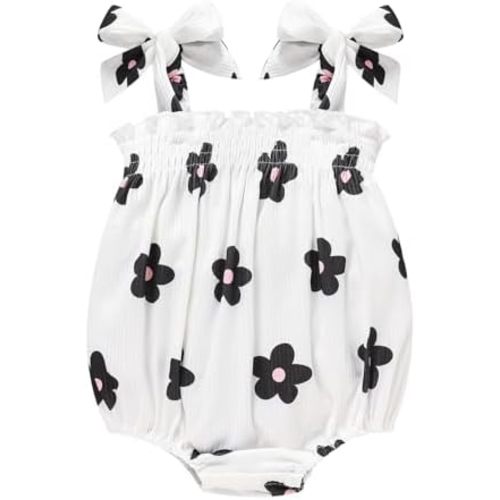 Baby Girl Summer Clothes Newborn Girl Outfits Cute Strap Baby Girl Romper Jumpsuit Infant Floral One Piece Bodysuit