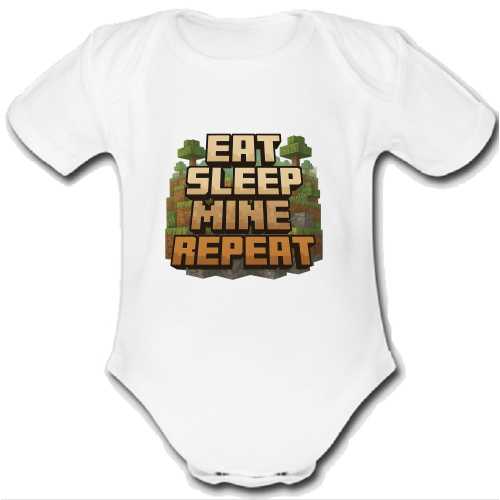 EAT SLEEP MINE REPEAT Minecraft onesie