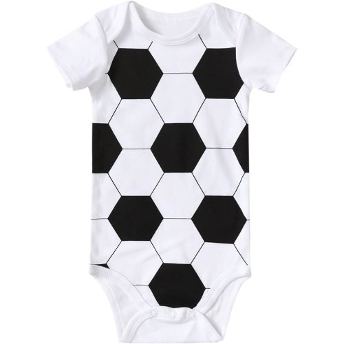 Chichoo Newborn Baby Football Baseball Soccer Sport Themed Jersey Outfit Infant Bodysuit Interlock 195 Gsm 0-24 Months
