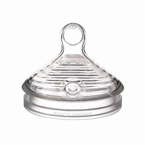 NUK Simply Natural Fast Flow Bottle Nipples, 2-Pack, Silicone