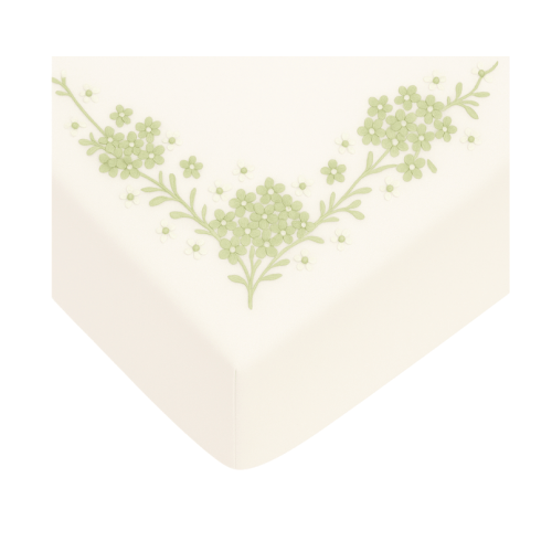 Little Blossom | Crib Sheet (Green) – Baby Dunn