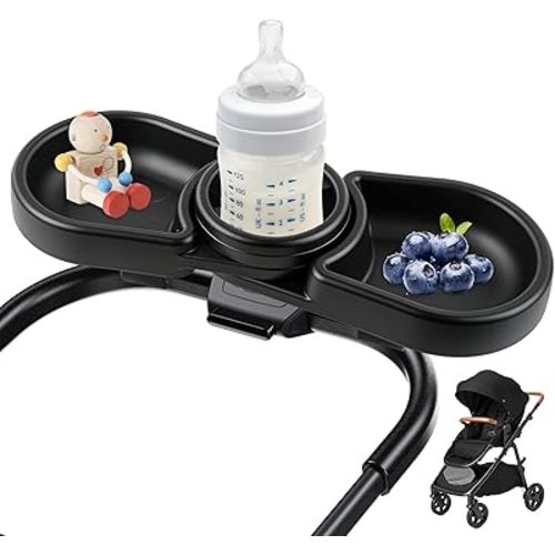 Snack Tray Compatible with Joie Stroller,BPA-Free 3in1 Stroller Snack Tray