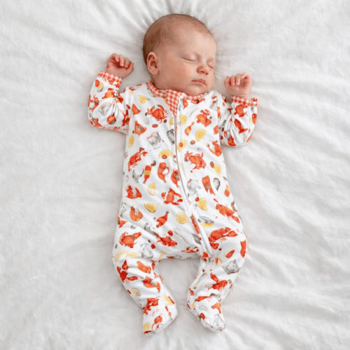 Crawfish Season Zip Footie