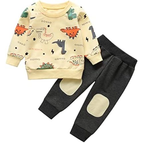 Toddler Baby Boy Clothes Animal Style Long Sleeve Tops Sweatsuit Pants Outfits Set