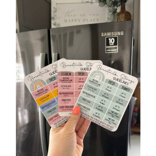 Breast Milk Storage Guidelines Magnet: New Parent Gift (4x5)