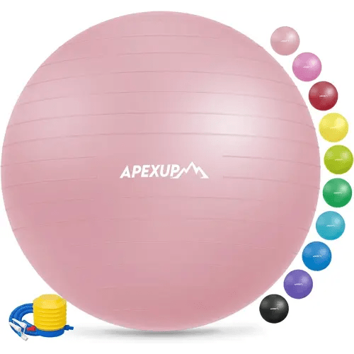 APEXUP Yoga Ball Exercise Ball Anti Slip Heavy Duty for Fitness, Balance & Core Workout