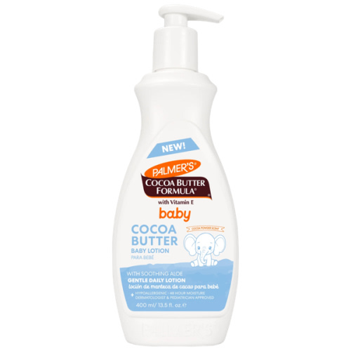 Palmer's Baby Lotion, Cocoa Butter Formula Body Lotion, 13.5 Fl Oz, Gentle Baby Moisturizer for Delicate Skin with Vitamin E & Aloe, Hypoallergenic, 48Hr Moisture, Dermatologist Tested Baby Essentials