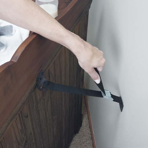 Toddleroo by North States Child Safety TV and Furniture Straps, Black, 2 Pack