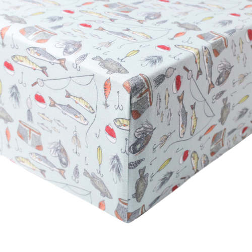 Premium Knit Fitted Crib Sheet - Trout