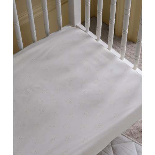 Organic Cotbed Fitted Sheet - Wild Chamomile | Avery Row UK