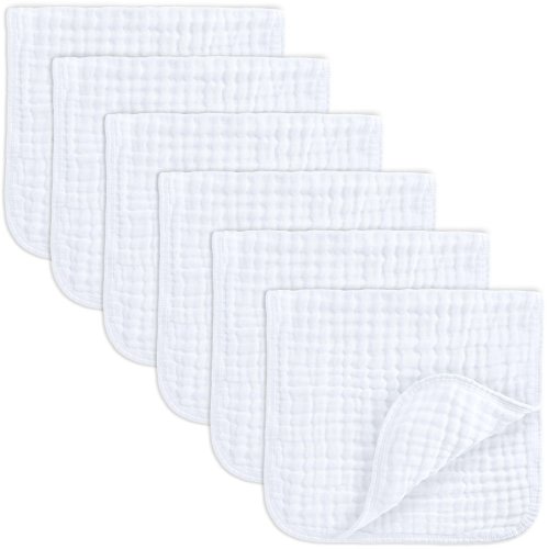 Muslin Burp Cloths for Babies by Comfy Cubs