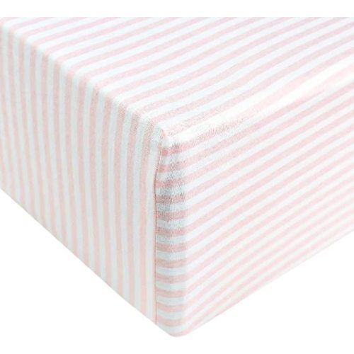 Copper Pearl Premium Knit Baby Crib Sheets for Standard Mattresses, Breathable and Soft, Striped, Winnie