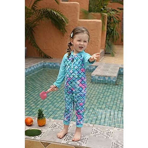 weVSwe Baby Girl Swimsuit/Rash Gaurd, Long Style (6-12m)