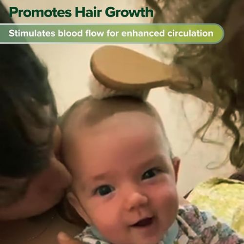 haakaa Baby Hair Brush and Comb Set for Newborns & Toddlers, Natural Hair Comb Wooden Comb Perfect Baby Shower and Registry Gift - Ideal for Cradle Cap