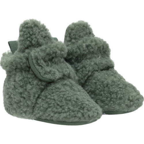 Sherpa Olive Snap Bootie - Robeez | Maisonette