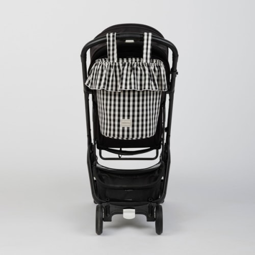 Stroller Basket - Black + White · Minicoton