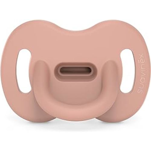 Color Essence SX PRO Silicone Baby Pacifier 1Pk, Made with 100% Soft Silicone, Baby Essentials Perfect for Breastfeeding Babies, Designed in Spain, 6-18 Mths, Marshmallow Nude