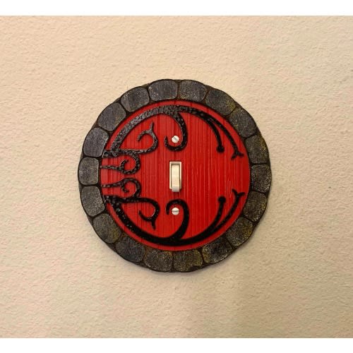 Hobbit Door Light Switch Cover, Hobbit Door Opening, Fairy Fantasy, The Shire, Fandom Decoration, Hobbitcore, Lord of the Rings gift, Bilbo