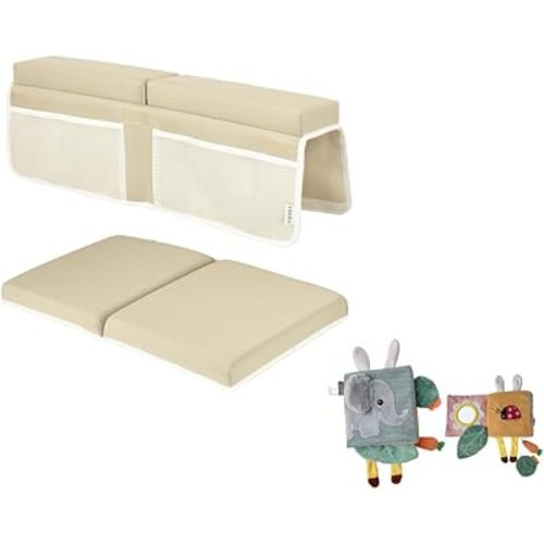 Bath Kneeler and Elbow Rest Pad Set (Beige) & Baby Soft Book