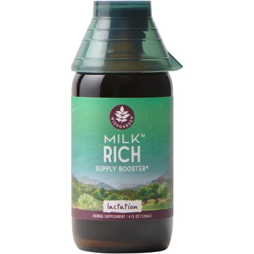 WishGarden Herbs Milk Rich with Goats Rue and Fenugreek - Herbal Lactation Support Supplement, Breast Milk Supply Boost and Breastfeeding Supplement to Increase Milk Flow Quality and Production, 4oz