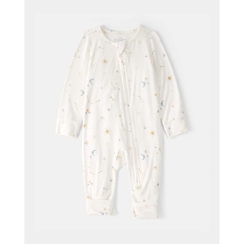 Baby Constellation 2-Way Zip PurelySoft Sleep & Play Pajama - Cream | Carter's