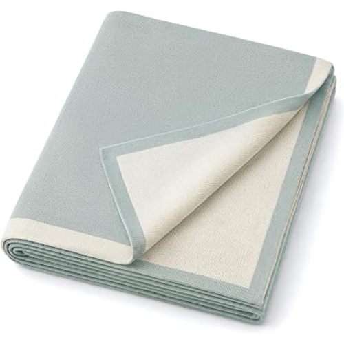 lulumoon Knit Baby Blanket for Newborn：100% Cotton Soft Receiving Blanket