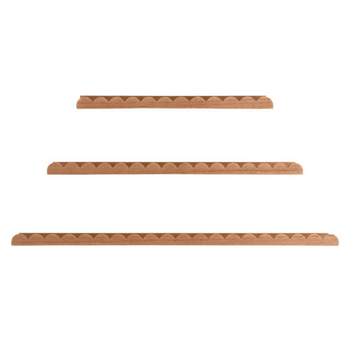 Highland Dunes Scallop Floating Wall Shelf Set of 3, Wood Picture Ledge Shelves with Lip, Decorative Shabby Chic Wall Shelves for Nursery, Gallery, Bathroom & Living Room Decor | Wayfair
