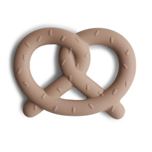 Mushie Baby Pretzel Silicone Teether (Natural)