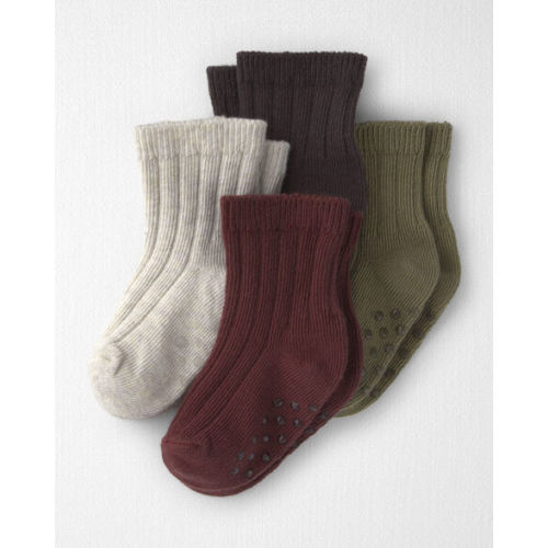 Baby 4-Pack No-Slip Ankle Socks Made with Organic Cotton - Little Planet | Carter's