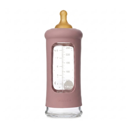 Wide Neck Baby Glass Bottle with Sleeve 250ml/8.5oz Single-Pack – Heveaplanet.com