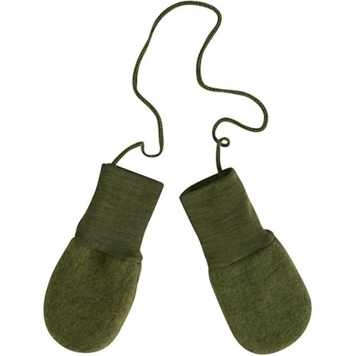 Organic Merino Wool Fleece Baby Mittens, Made in Germany