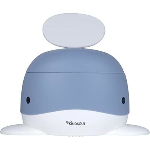 Kindsgut Potty Training Toilet in Whale Design, Designed in Germany, Potty Training in a Beautiful Design, Pigeon Blue