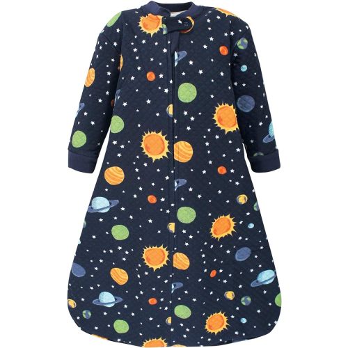 Hudson Baby Unisex Baby Premium Quilted Long Sleeve Sleeping Bag and Wearable Blanket